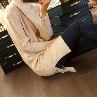 Scallop-neck Cable-knit Dress
