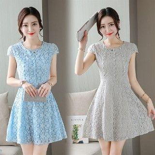 Cap-sleeve Lace Minidress