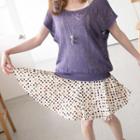 Dotted A-line Skirt
