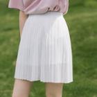 Chiffon Pleated Mini Skirt