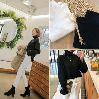 Regular-fit Turtleneck Knit Top