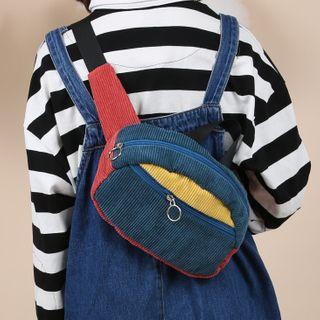 Corduroy Zip Sling Bag