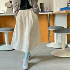 Pleated-front Zip-side Skirt