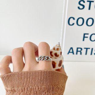 Chain Sterling Silver Open Ring K857 - Silver - One Size