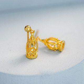Bird Cage Sterling Silver Dangle Earring