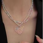 Flower / Heart Pendant Acrylic Necklace