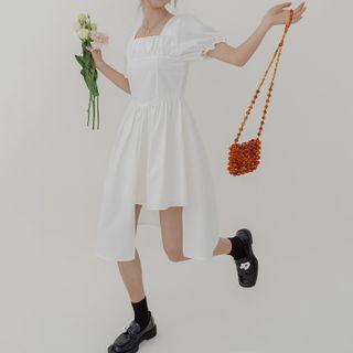Short-sleeve Asymmetcal Dress