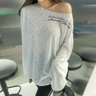 Boatneck Lettered M Lange T-shirt