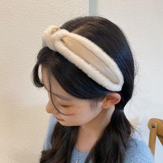 Fluffy Trim Knot Headband
