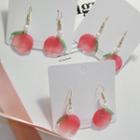 Acrylic Peach Faux Pearl Dangle Earring 1 Pair - Dark Pink - One Size