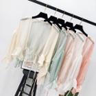 Open-front Sheer Light Cardigan