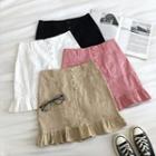 Double-pocket Plain High-waist Fish Tail Skirt