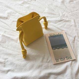 Plain Drawstring Bucket Bag