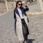 Color Panel Trench Coat