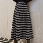 Checker A-line Midi Knit Skirt