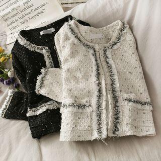 Open-front Woolen Light Jacket