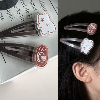 Bear / Coffee Hair Clip