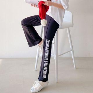 Lettered Boot-cut Sweatpants