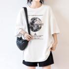 Graphic Print Lettering Elbow-sleeve T-shirt