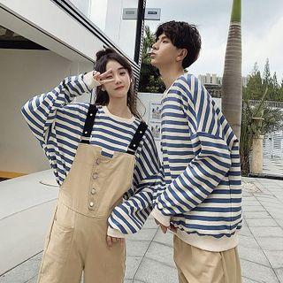 Couple Matching Striped Sweatshirt / Pants / Jumper Pants