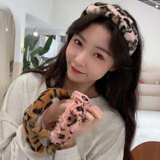 Leopard Print Furry Hair Band