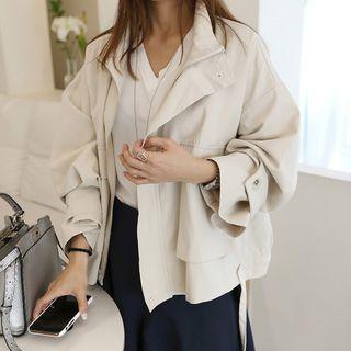 Flap-pocket Zip Up Jacket