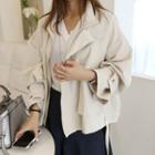 Flap-pocket Zip Up Jacket