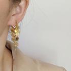 Metal Disc Drop Clip-on Earring 1 Pair - Mosquito Coil Clip-on Earrings - Gold - One Size