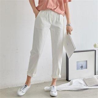 Cotton Band-waist Pants