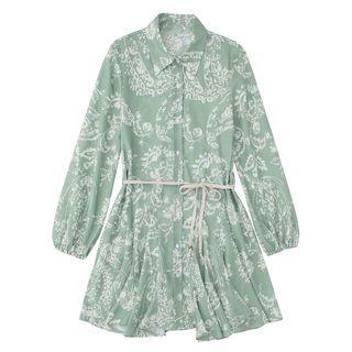 Paisley Print Mini Shirt Dress