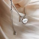 925 Sterling Silver Heart Pendant Necklace Necklace - Love Heart - One Size