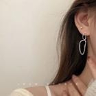 925 Sterling Silver Irregular Hoop Dangle Earring 1 Pair - 925 Silver - Earring - Geometry - One Size