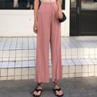 High-waist Wide-leg Chiffon Pants
