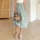 Foliage Accordion-pleat Long Skirt