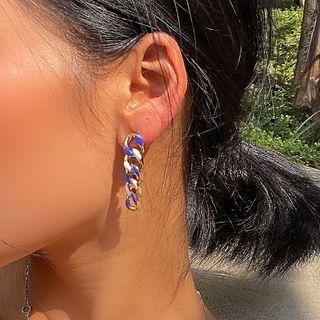 Chunky Chain Drop Earring E2712 - 1 Pair - Gold - One Size