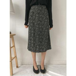 Polka-dot Long Chiffon Skirt
