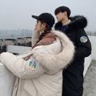 Couple-matching Hooded Zip Padded Long Coat