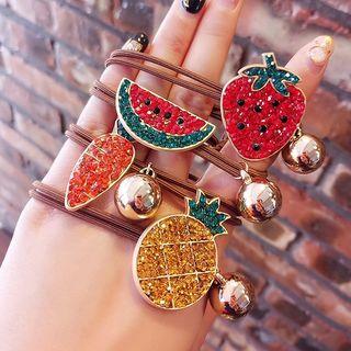 Rhinestone Fruit Hair Tie (various Designs)