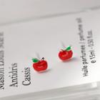 925 Sterling Silver Apple Earring R633 - Apple - Red & Green - One Size