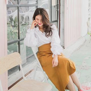 Frilled-sleeve Shirt (l~xxl)