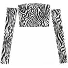 Set: Zebra Print Tube Top + Arm Sleeves
