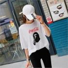 Paint-splattered T-shirt