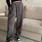 Long-sleeve Cutout Knit Top / Sweatpants