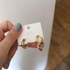 Chunky Chain Asymmetrical Alloy Dangle Earring 1 Pair - Gold - One Size