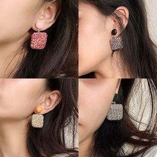 Woven Square Drop Earring