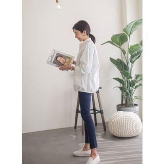Mandarin-collar Zip-up Jacket