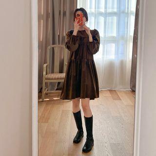 Tiered Velvet Dress