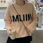 Furry Lettering Sweater