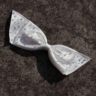 Wedding Faux Pearl Bow Hair Clip As Shown In Figure - One Size