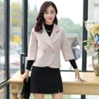 Double Breasted 3/4-sleeve Coat
